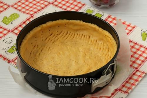 Тертый пирог с творогом и вишней. Песочный пирог с творогом и вишней