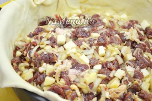 Пирог с картошкой и мясом татарский рецепт. Татарский пирог с мясом и картошкой