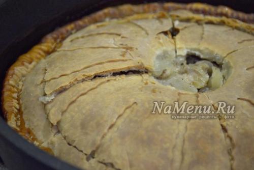 Пирог с картошкой и мясом татарский рецепт. Татарский пирог с мясом и картошкой