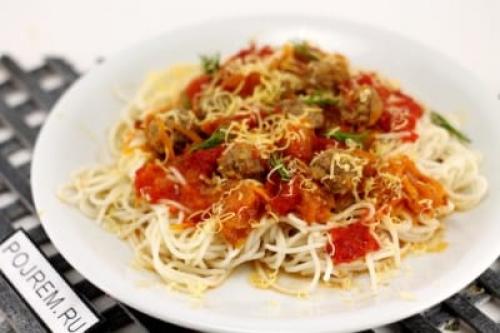 Спагетти с фрикадельками пошаговый рецепт. Рецепт: спагетти с фрикадельками