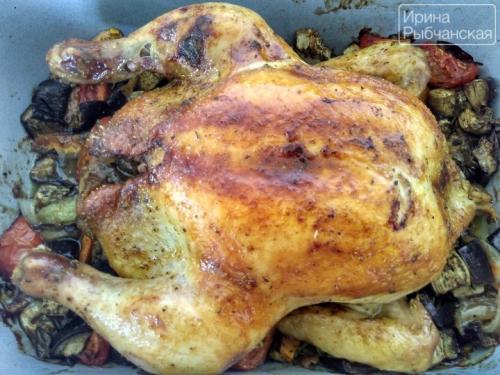 Рецепт курицы с баклажанами и помидорами в духовке. Вкуснейшая запеченная в духовке курица с баклажанами и помидорами