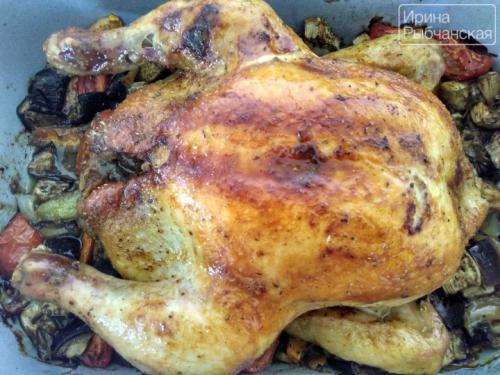 Рецепт курицы с баклажанами и помидорами в духовке. Вкуснейшая запеченная в духовке курица с баклажанами и помидорами