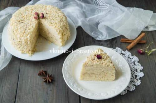 Творожный торт на сковороде с творожным кремом. Творожный торт на сковороде с заварным кремом