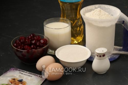 Рецепт пирога с вишней на кефире. Простой пирог с вишней на кефире