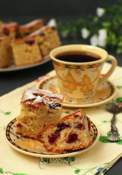 Рецепт пирога с вишней на кефире. Простой пирог с вишней на кефире