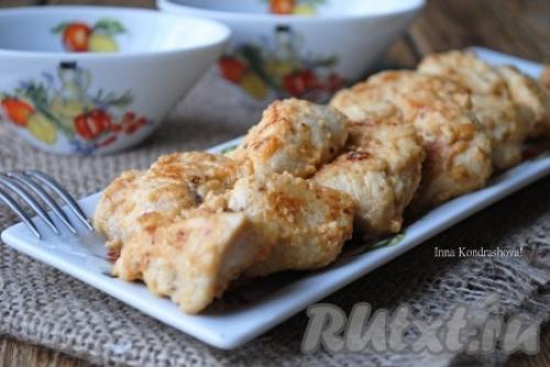 Курица маринованная в кефире жареная. Куриное филе в кефире на сковороде