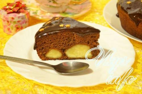 В мультиварке шоколадный пирог с творожными шариками. Пирог с творожными шариками в мультиварке