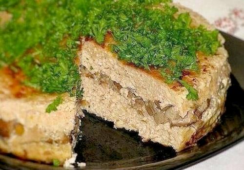 Диетическая запеканка с куриной грудкой. 
