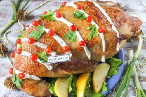 Утка с яблоками и апельсинами в духовке. Рецепт: утка с яблоками и апельсинами в духовке
