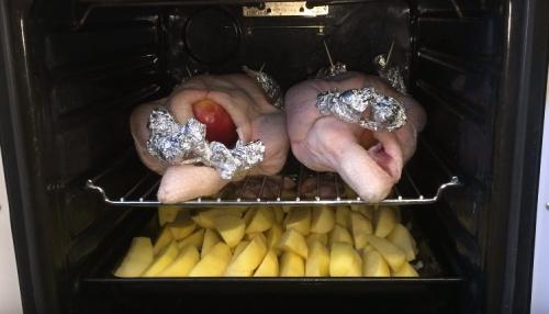 Утка с яблоками и апельсинами в утятнице. Рецепт утки, фаршированной яблоками с картошкой