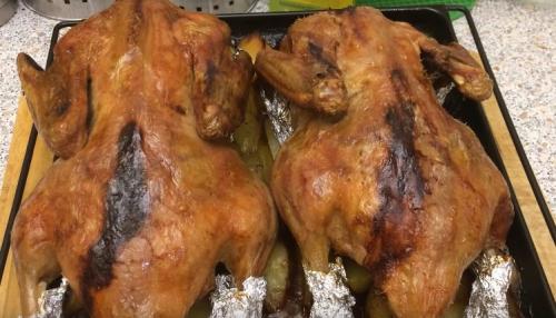 Утка с яблоками и апельсинами в утятнице. Рецепт утки, фаршированной яблоками с картошкой