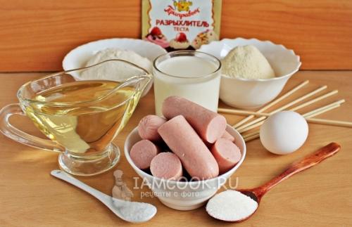 Сосиски в тесте рецепт жареные в масле на палочке. Сосиски в тесте на палочке