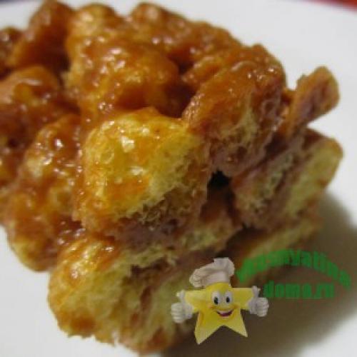 Десерт из кукурузных палочек и ирисок. Кукурузные палочки с ирисками – рецепт из детства