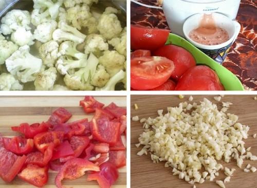 Салаты на зиму из капусты. Вкусный зимний салат из цветной капусты и помидоров с болгарским перцем