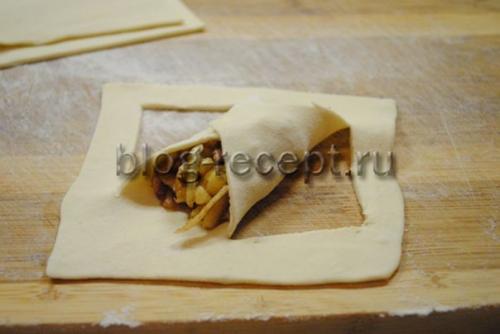 Рецепты из слоёного теста с яблоками. Ингредиенты: