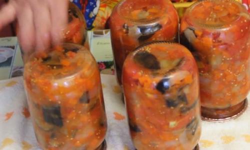 Салаты на зиму из баклажанов. Салат из баклажанов на зиму