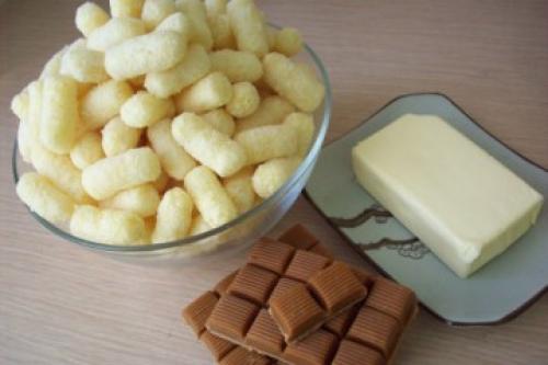 Чак чак из кукурузных палочек с медом. Торты и пирожные из кукурузных палочек