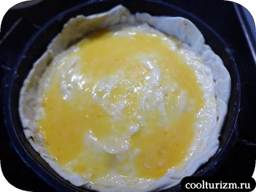 Творожно-лимонный пирог из слоеного теста. Творожный пирог из слоеного теста. Творог и лимон.