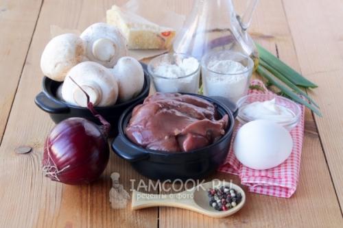 Торт печеночный с грибами рецепт. Печеночный торт с грибами