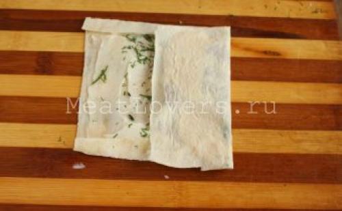 ЛАВАШ с сыром и зеленью на мангале рецепт. Как приготовить хрустящие конвертики из лаваша с нежной сырной начинкой