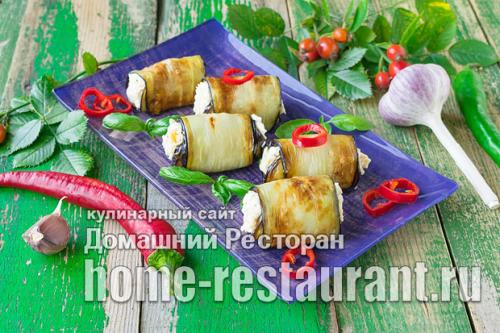 Рулетики из баклажанов. Рулетики из баклажанов с разными начинками