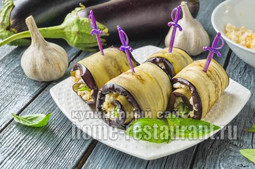 Рулетики из баклажанов. Рулетики из баклажанов с разными начинками