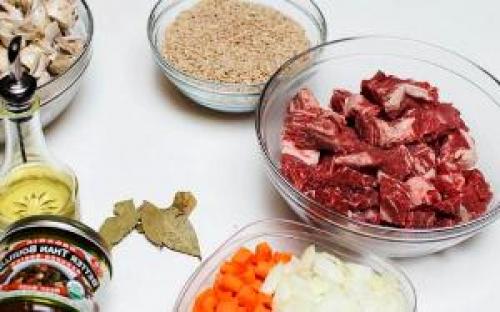 Перловка с мясом и грибами в мультиварке