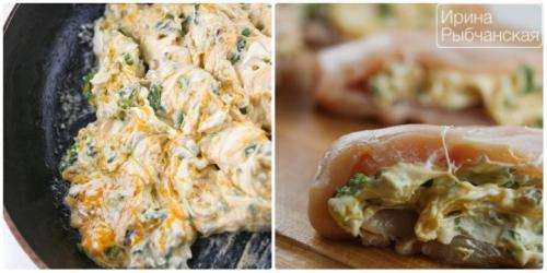 Куриная грудка фаршированная сыром и зеленью в духовке рецепт. Фаршированная куриная грудка — мои излюбленные рецепты