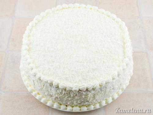 Воздушный торт с ананасами. Приготовление: