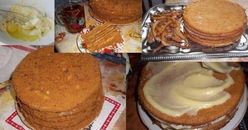 Воздушный медовик рецепт. Воздушный медовик с заварным кремом — нежный, пропитанный, большой!