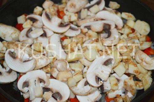 Баклажаны, фаршированные грибами. Пошаговый рецепт с фото