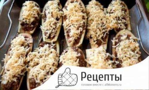 Фаршированные баклажаны в духовке с грибами и фаршем. Баклажаны, фаршированные фаршем и грибами — рецепт для духовки