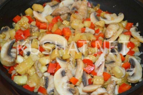 Баклажаны, фаршированные грибами. Пошаговый рецепт с фото