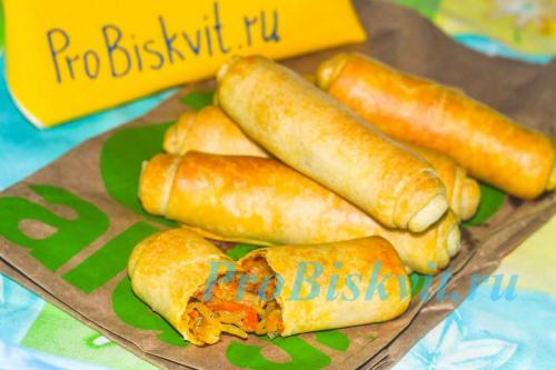 Молдавские пирожки-трубочки с капустой. Ингредиенты