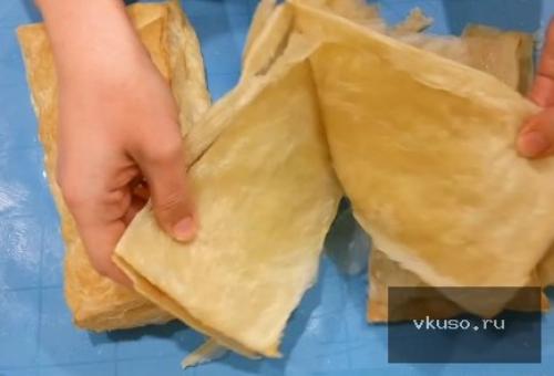 Торт с слоеного теста с заварным кремом. Торт Наполеон из слоеного теста с заварным кремом