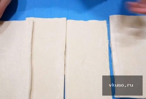 Торт с слоеного теста с заварным кремом. Торт Наполеон из слоеного теста с заварным кремом