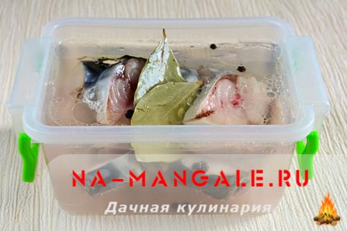 Пятиминутка из скумбрии. Скумбрия пряного посола