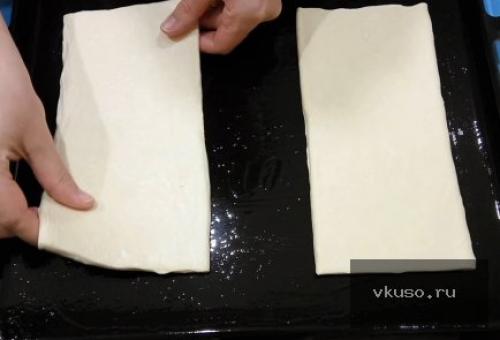 Торт с слоеного теста с заварным кремом. Торт Наполеон из слоеного теста с заварным кремом