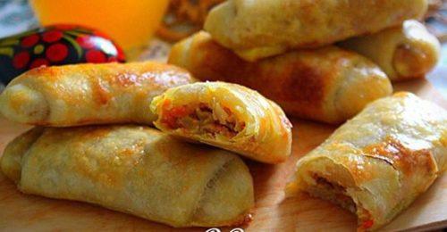 Пирожки трубочки с капустой из тончайшего теста. Объедение просто!