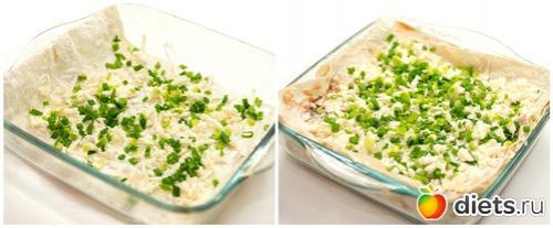 Диетический пирог из лаваша. Нежный слоеный пирог из лаваша с сыром и зеленью. Вкусная коллекция