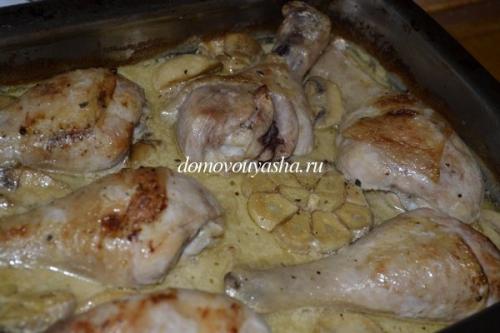 Курица в сливочно-горчичном соусе в духовке. Куриные ножки в сливочно-горчичном соусе в духовке