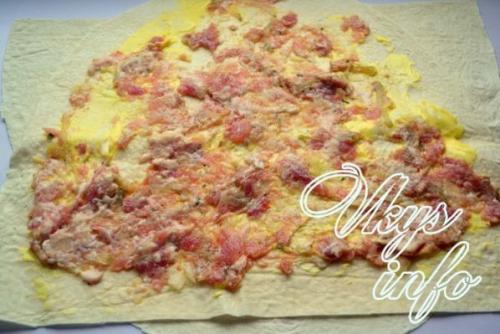 Пирог-улитка из лаваша. Мясной пирог «Улитка» из лаваша с фаршем