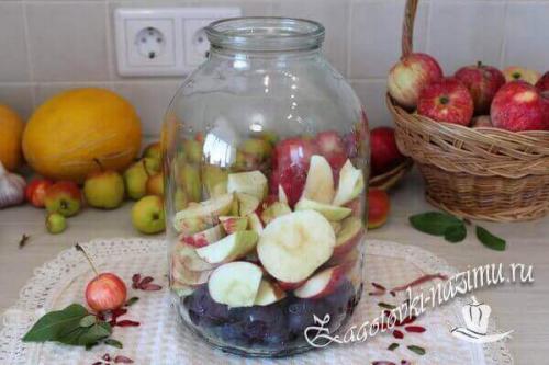 Компот из яблок и слив. Простой рецепт компота из сливы и яблок на зиму на 3 литровую банку без стерилизации