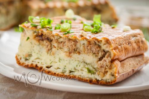 Пирог заливной с фаршем. Заливной пирог на кефире с фаршем, рецепт с фото