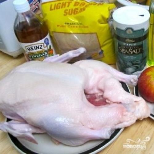 Утка с яблоками