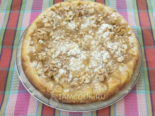 Пирог заливной с яблоками. Заливной пирог с яблоками