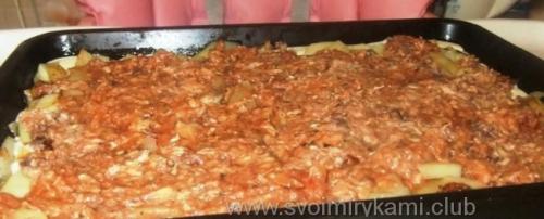 Заливной пирог с консервой. Заливной пирог с рыбными консервами и картошкой на кефире