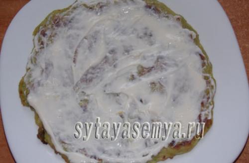 Торт из кабачковых блинчиков