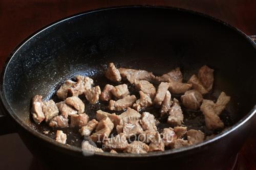 Гречка с мясом на сковороде