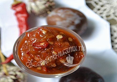 Соус из перца чили на зиму. Острый соус из перца чили и сливы на зиму